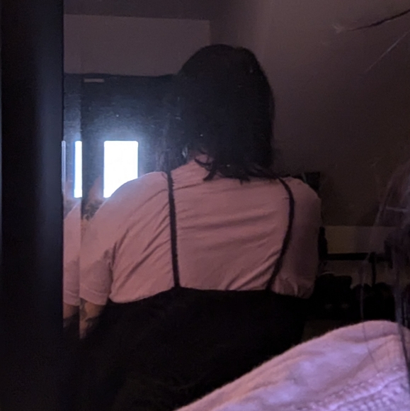 Blackmilk Black Jumpsuit with Plunging Neckline and High Slits - Picture 3 of 3